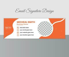 Corporate email signature for all business with white background, unique vector design template.