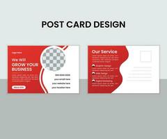 Business Post Card Design . Professional Post Card Design With color variation vector