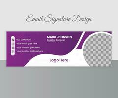 Corporate email signature for all business with white background, unique vector design template.