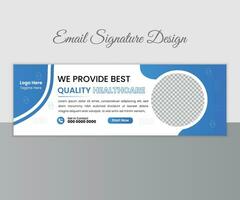 Corporate email signature for all business with white background, unique vector design template.