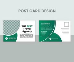 Business Post Card Design . Professional Post Card Design With color variation vector