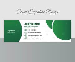 Corporate email signature for all business with white background, unique vector design template.