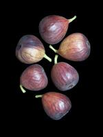Fig fruit on a black background photo