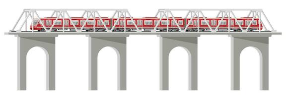 Skytrain Isolated on White. Super Streamlined Train. Passenger Express Railway Locomotive. Monorail Railroad Public Transportation. Rapid Transport Subway. Flat Vector Illustration