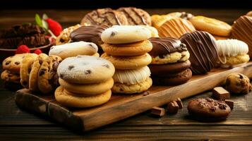 AI generated sugar dessert cookies food photo