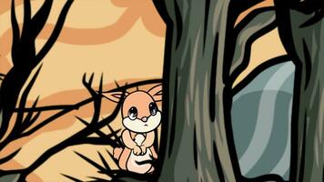 The Poor Rabbit Looks Through the Withered Trees video