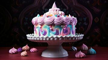 AI generated icing frosting cake food photo