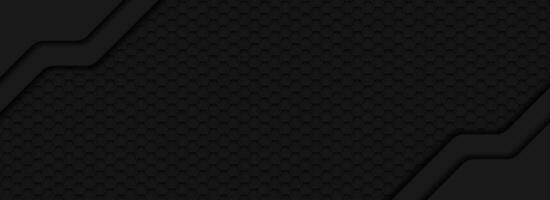 black hexagon material modern background vector