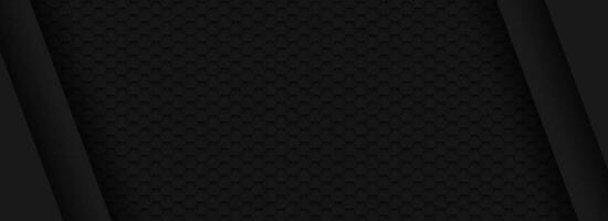 black hexagon material modern background vector