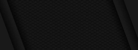 black hexagon material modern background vector