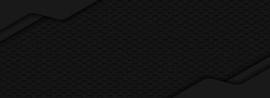 black hexagon material modern background vector