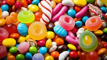 AI generated jellybeans assorted candy food photo