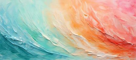 AI generated Abstract pastel palette with vibrant oil colors blending together in a mesmerizing mix background photo