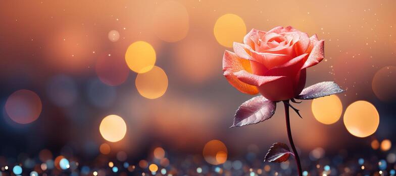 ai generado borroso bokeh antecedentes con delicado Rosa colores y narrativa efecto para texto colocación foto