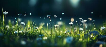 ai generado verano cielo magia difuminar bokeh con Mañana sol, cristiano religión, amar, y esperanza en Pascua de Resurrección foto