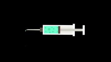 Cartooon Syringe On Alpha Loop video