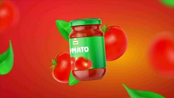 tomate produtos animação video