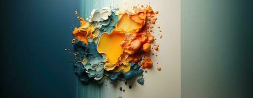 AI Generated abstract watercolor paintings, paint color splotches, abstract colors, minimalism art painting, scene design. Ai Generative. photo