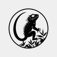 lizard icon in simple style isolated vector illustration