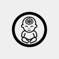 baby icon vector sign symbol design