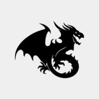 isolated dragon icon. dragon logo. vector illustration