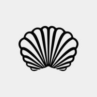 shell icon vector isolated on white background for your web and mobile app design, shell logo concept