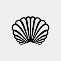 shell icon vector isolated on white background for your web and mobile app design, shell logo concept