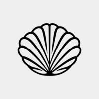 shell icon vector isolated on white background for your web and mobile app design, shell logo concept