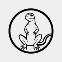 lizard icon in simple style isolated vector illustration