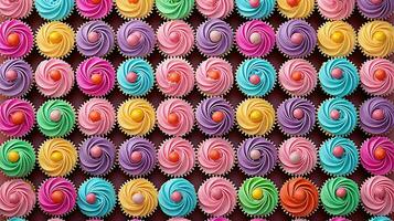 AI generated dessert colorful cupcake food photo