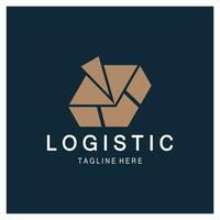 logística logo icono ilustración vector diseño distribución símbolo entrega de bienes economía finanzas