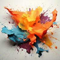 AI Generated abstract watercolor paintings, paint color splotches, abstract colors, minimalism art painting, scene design. Ai Generative. photo