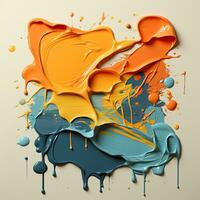 AI Generated abstract watercolor paintings, paint color splotches, abstract colors, minimalism art painting, scene design. Ai Generative. photo