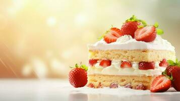 AI generated vanilla cake dessert food photo
