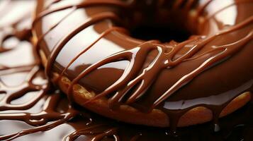 AI generated dessert chocolate donut food photo