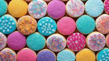 AI generated sweet sugar cookies food photo