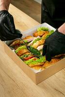 AI generated Delicious Sandwich Prep and Delivery Service photo