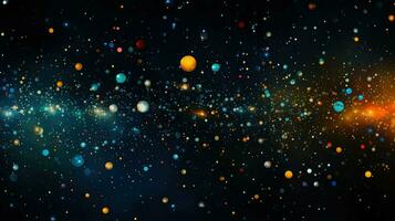 AI generated experiment science dots background photo