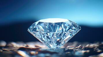 AI generated luxury gift a diamond shine with lights, ai photo