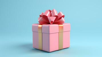 AI generated colorful ribbon gift box present copyspace, ai photo