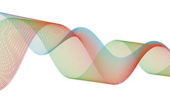 simple abstract red green blue color wavy air line pattern art work vector