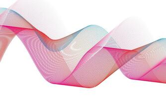 simple abstract red,pink,blue color wavy air line pattern art work vector