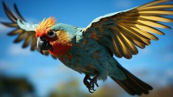 ai generado loro pájaro hermoso animal naturaleza fauna silvestre foto