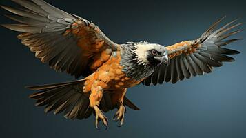 AI generated Bearded vulture bird nature wildlife photo