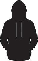 man hoodies vector silhouette black color 7