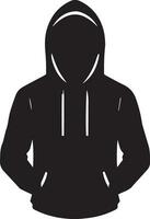 man hoodies vector silhouette black color 15