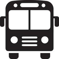 A Bus Icon vector silhouette black color 19