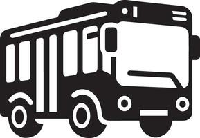 A Bus Icon vector silhouette black color 27