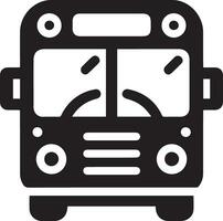 A Bus Icon vector silhouette black color 18