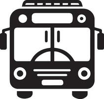 un autobús icono vector silueta negro color 26